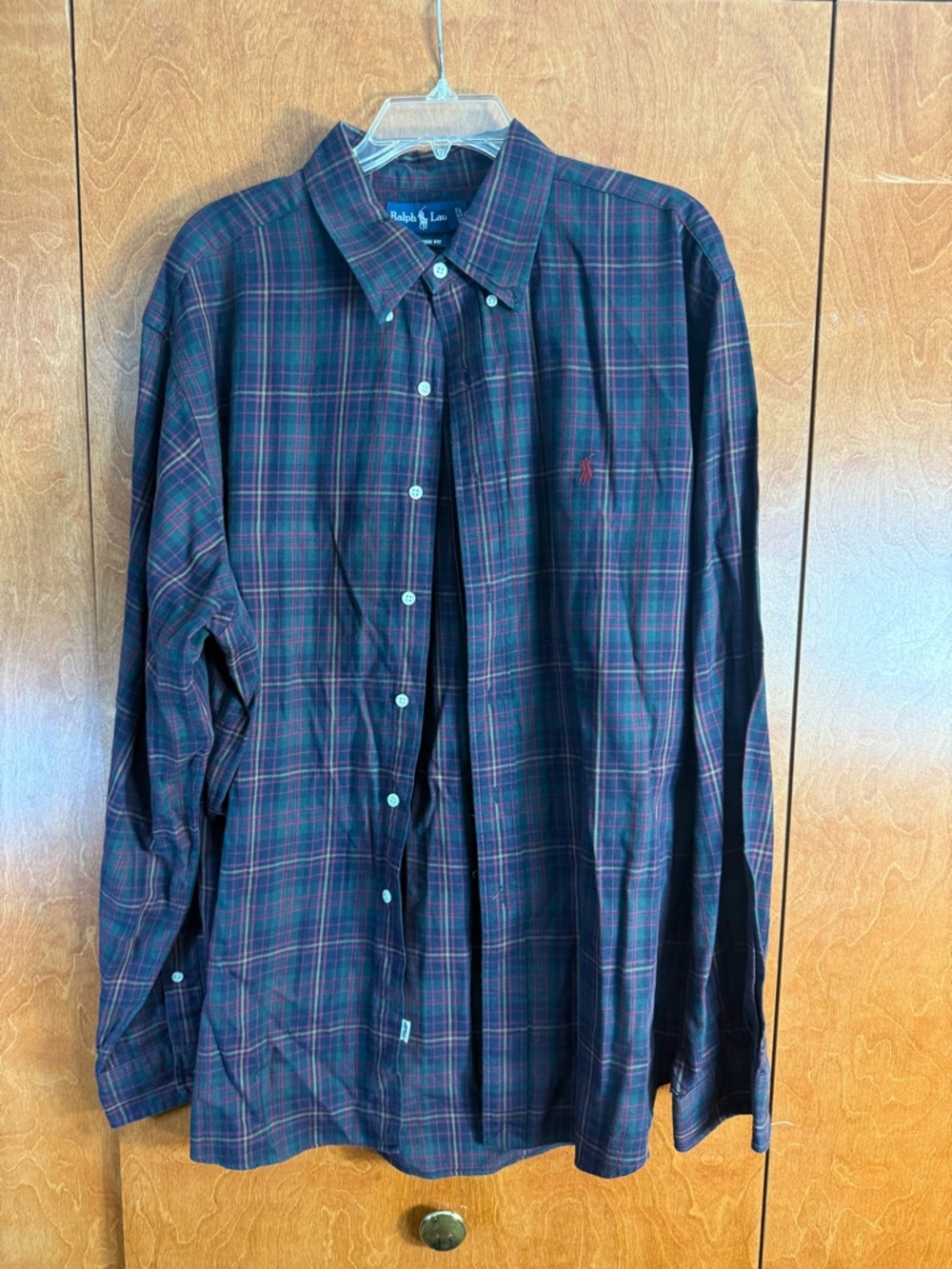Ralph Lauren Dark Green and Blue Plaid Button-Down Shirt